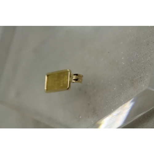 PAMP FORTUNA 999.9 1g GOLD BAR in 14k Y.G. BEZEL pendant