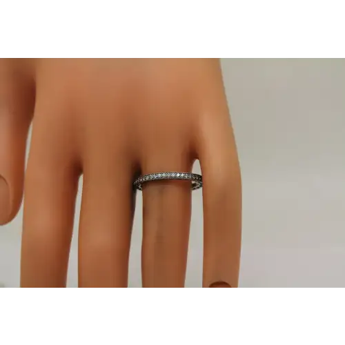 PANDORA .925 Sterling Silver CZ ETERNITY BAND STACKER size ring 9