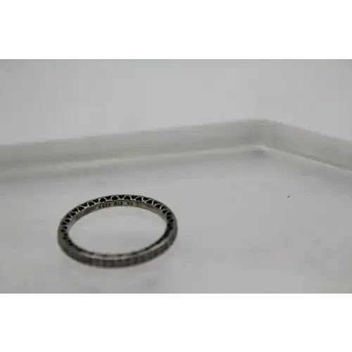 PANDORA .925 Sterling Silver CZ ETERNITY BAND STACKER size ring 9