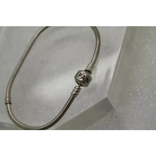 PANDORA ALE .925 S.S. BARREL CLASP charm bracelet 8.25