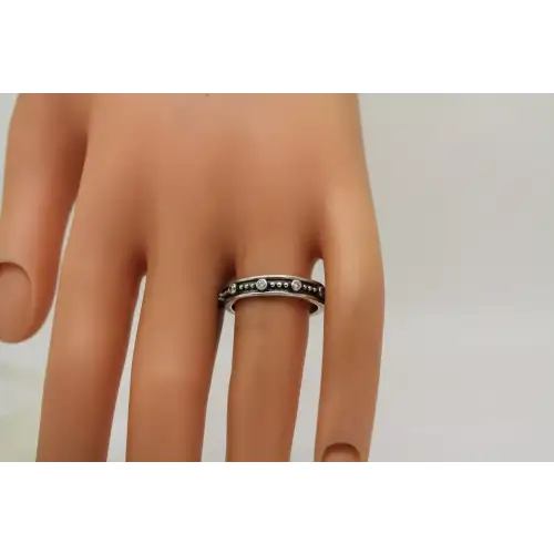 PANDORA ALE .925 S.S. CZ FAIRY TALE ETERNITY BAND ring size (58) 8.25