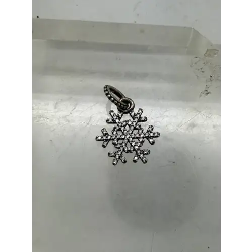 PANDORA ALE .925 S.S. CZ WINTER KISS SNOWFLAKE pendant charm (2)