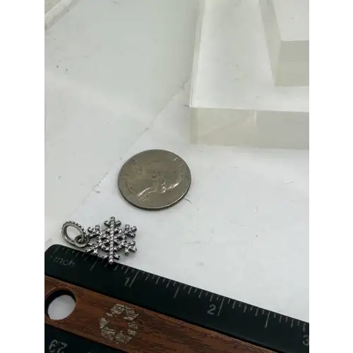 PANDORA ALE .925 S.S. CZ WINTER KISS SNOWFLAKE pendant charm (6)