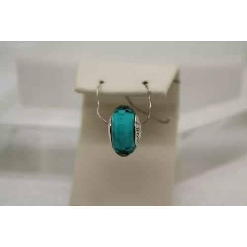 PANDORA ALE .925 S.S. RETIRED TEAL FACTED MURANO CHARM BEAD