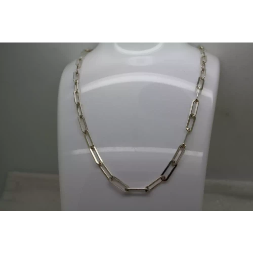PAOLO ROMEO ITALY .925 S.S. 5mm PAPERCLIP DESIGN necklace 22