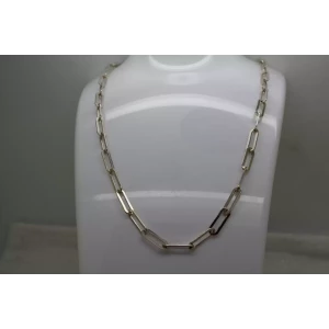 PAOLO ROMEO ITALY .925 S.S. 5mm PAPERCLIP DESIGN necklace 22