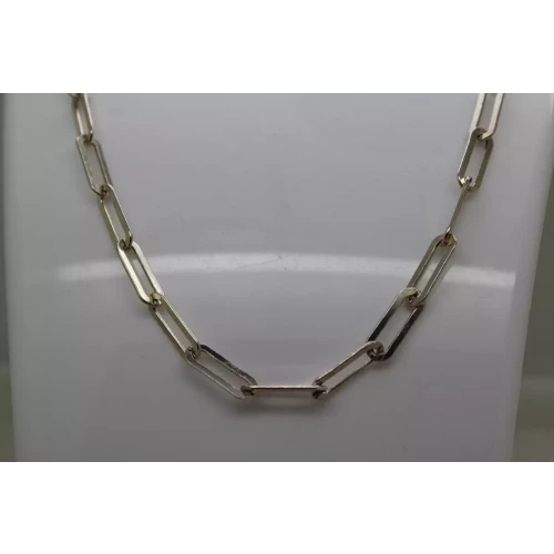 PAOLO ROMEO ITALY .925 S.S. 5mm PAPERCLIP DESIGN necklace 22