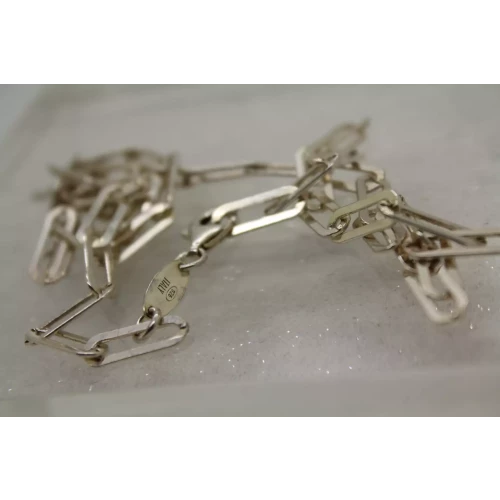 PAOLO ROMEO ITALY .925 S.S. 5mm PAPERCLIP DESIGN necklace 22