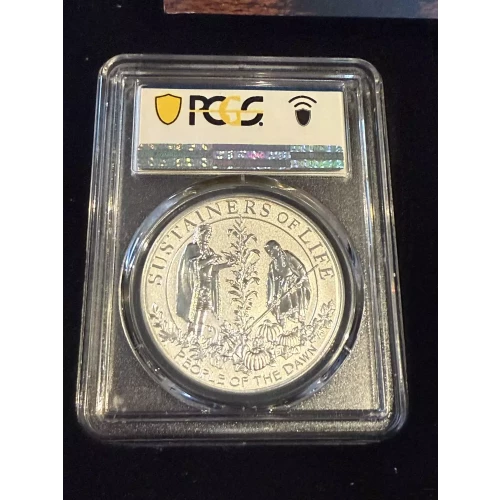 PCGS 2020 Early Issue PR70 Mayflower 400th Ann REV PR 1 oz .9999 Silver Medal