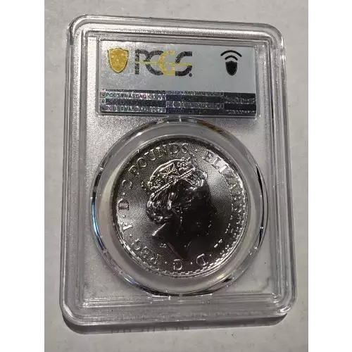 PCGS 2022 Early Issue 1 oz .999 Fine Silver 2 Pound Britannia Coin GEM BU Great Britain