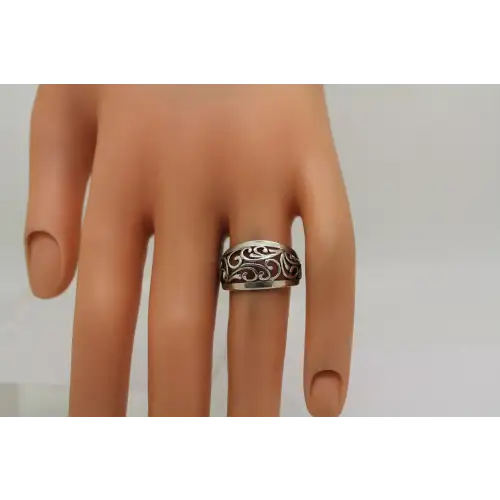 PREMIER DESIGNS .925 S.S. OPENWORK DOME SWIRL FILIGREE ring size 7