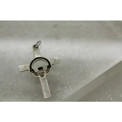 PSCL .925 S.S. CLADDAGH TRINITY KNOT CROSS pendant