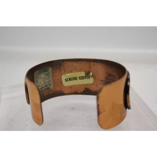 PURE COPPER ELIZABETH II REGINA COIN ENHACED WIDE CUFF 6.5