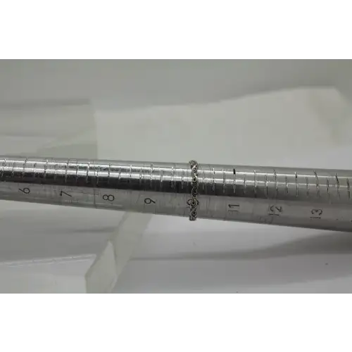 PZ PAZ OR ISRAEL .925 S.S. WAVE DESIGN STACKER ring size 10