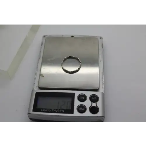 PZ PAZ OR ISRAEL .925 S.S. WAVE DESIGN STACKER ring size 10