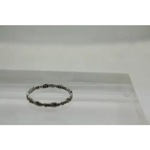 PZ PAZ OR ISRAEL .925 S.S. WAVE DESIGN STACKER ring size 9 #