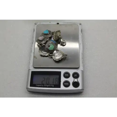 Q.T. QUOC .925 S.S. TURQUOISE, LAPIS HEART Bracelet #