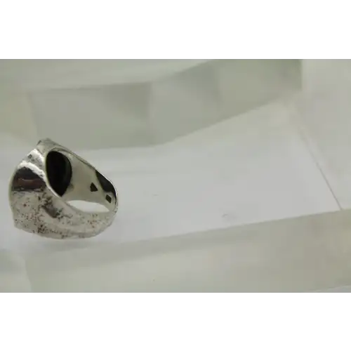 R1875 SILPADA .925 S.S. WAVY FELDSPAR BLACK GREY STONE size 7 #