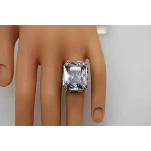 R2001 SILPADA .925 S.S. LAVENDER FIELDS PURPLE CZ ring size 7 #