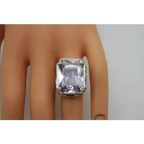R2001 SILPADA .925 S.S. LAVENDER FIELDS PURPLE CZ ring size 7 #