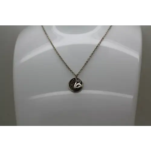 Rare LOIS HILL .925 S.S. SWIRL SCROLL DESIGN Toggle Necklace #