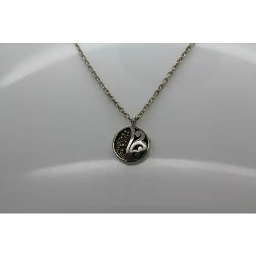 Rare LOIS HILL .925 S.S. SWIRL SCROLL DESIGN Toggle Necklace #