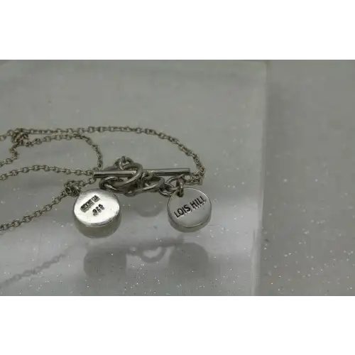 Rare LOIS HILL .925 S.S. SWIRL SCROLL DESIGN Toggle Necklace #