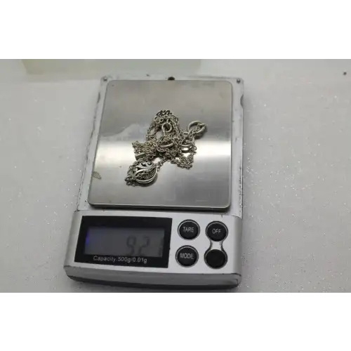 Rare LOIS HILL .925 S.S. SWIRL SCROLL DESIGN Toggle Necklace #