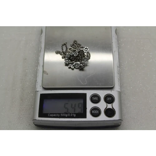 Rare PZ OR PAZ ISRAEL .925 S.S. FLORAL OPEN HEART necklace 18