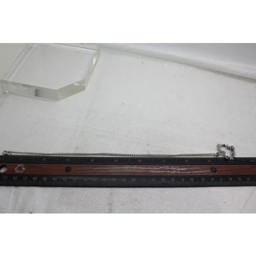 Rare PZ OR PAZ ISRAEL .925 S.S. FLORAL OPEN HEART necklace 18