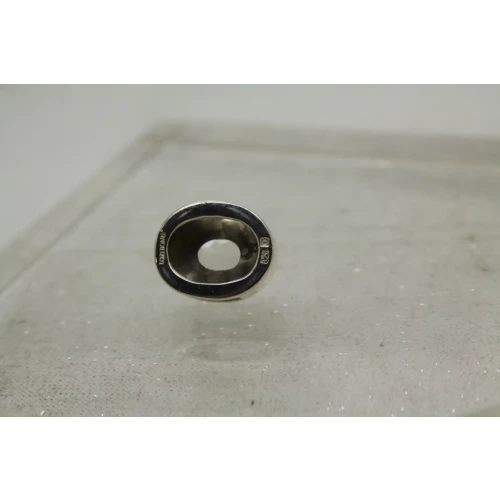 RARE RETIRED LORI BONN .925 S.S. OVAL CLEAR QUARTZ SLIDE CHARM