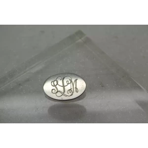 Retired JAMES AVERY .925 S.S. OVAL ENGRAVED BROOCH pin