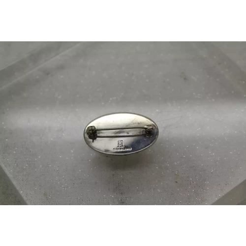 Retired JAMES AVERY .925 S.S. OVAL ENGRAVED BROOCH pin