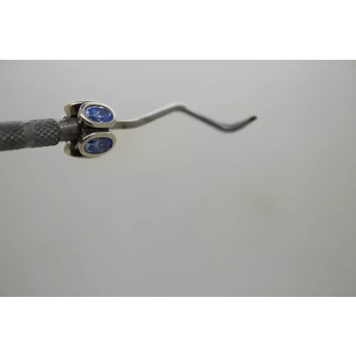 Retired PANDORA ALE 925 S.S. BLUE OVAL LIGHTS #790311CZB charm