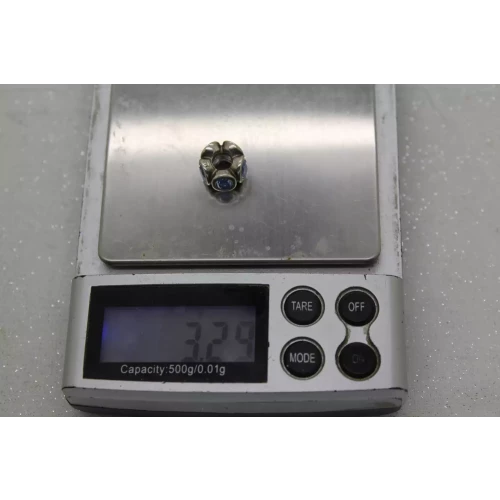 Retired PANDORA ALE 925 S.S. BLUE OVAL LIGHTS #790311CZB charm