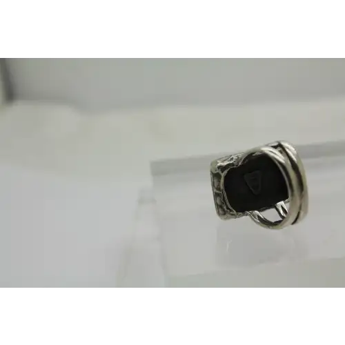 Retired R1839 SILPADA .925 S.S. FLORAL LEAF VINE RECTANGLE ring size 8 #