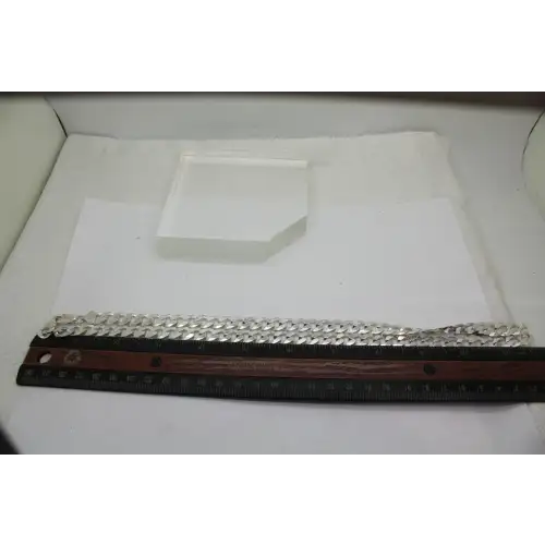 Rhodium over .925 S.S. THICK CUBAN CHAIN necklace 23