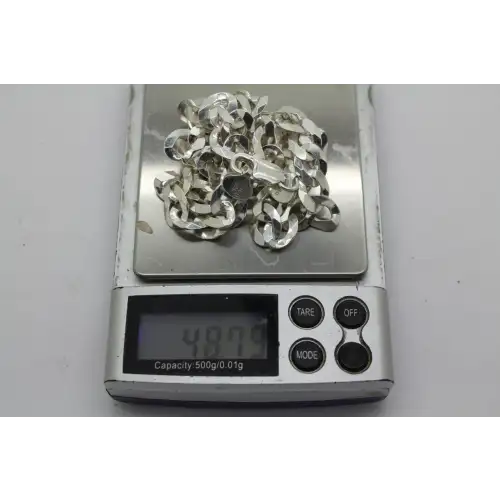 Rhodium over .925 S.S. THICK CUBAN CHAIN necklace 23