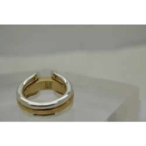 RLM ROBERT LEE MORRIS TWO TONE BRONZE NESTING rings size 8 #