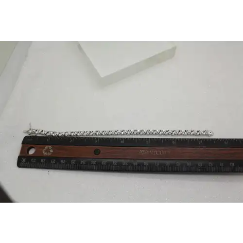 ROSS SIMONS .925 S.S. Clear Round CZ ZIG ZAG CHEVRON bracelet 7.5