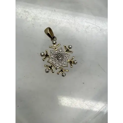 ROSS SIMONS Gold Over .925 S.S. DIAMOND ACCENT SNOWFLAKE pendant (4)