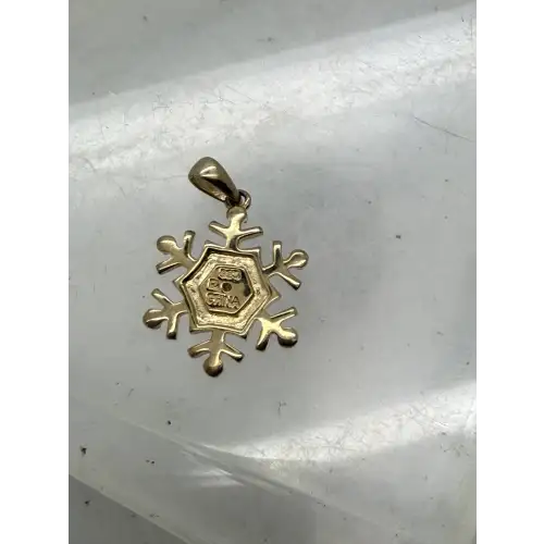 ROSS SIMONS Gold Over .925 S.S. DIAMOND ACCENT SNOWFLAKE pendant (5)