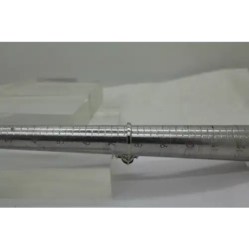 ROSS SIMOS .925 S.S. LONDON BLUE TOPAZ 3 STONE ring size 7.75 #