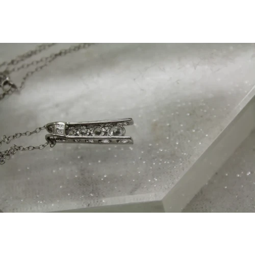 RSE ROBERT SEEMAN .925 S.S. CZ JOURNEY PENDANT necklace 18