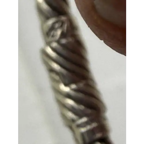 SAMUEL B. .925 & 18k Y.G. PEARL CABLE HINGED CUFF 7.5