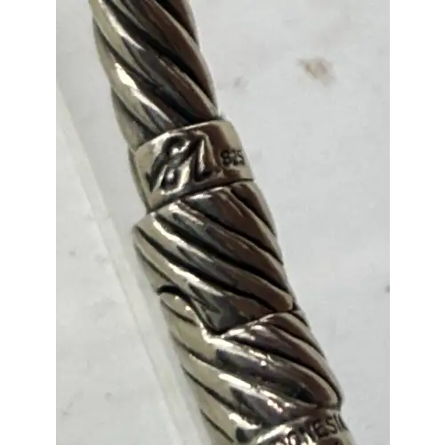 SAMUEL B. .925 & 18k Y.G. PEARL CABLE HINGED CUFF 7.5
