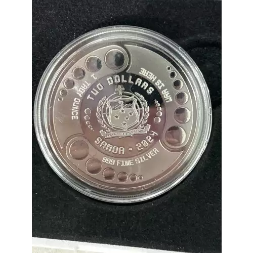 Scottsdale 2024 Samoa War Is Here Alien 1oz .999 Silver w/ Black Rhodium UV, Mintage 1000 (4)