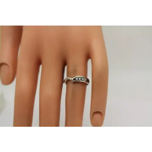 SETA .925 S.S. CZ BYPASS RING ENHANCER BAND ring size 6