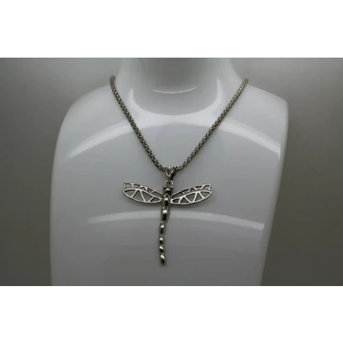SHABLOOL DIDAE ISRAEL .925 S.S. DRAGONFLY pendant necklace 18