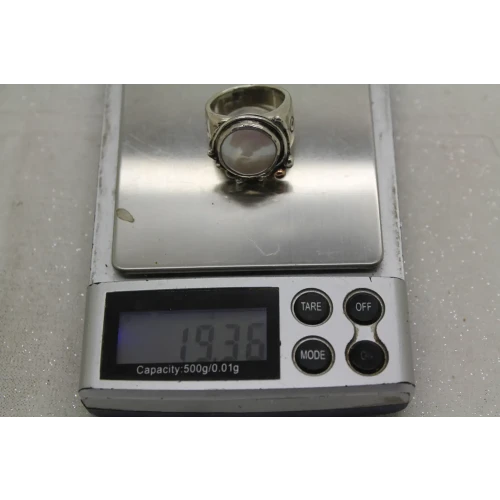 SHERRY TINSMAN .925 S.S. 14k R.G. FRESHWATER PEARL VINE ring size 6.5